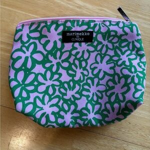 Marimekko for Clinique Pink and Green Floral Makeup Organizer